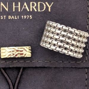 Vintage John Hardy Box Chain Link Sterling Silver Ring- Size 6